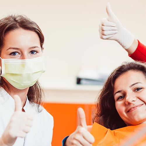 woman in dentist chair