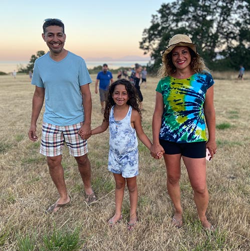 Family at the beach